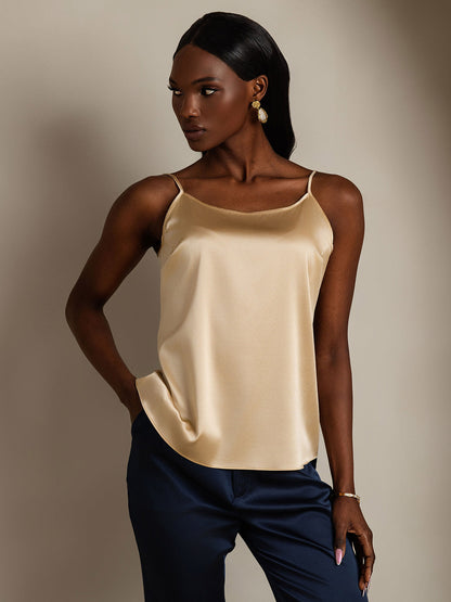 Norvielle Damen Seiden-Camisole Spaghettiträger