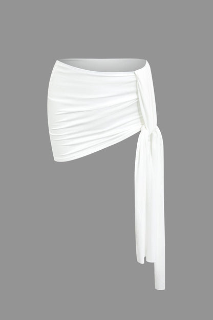 Damen One-Shoulder- und Minirock Set