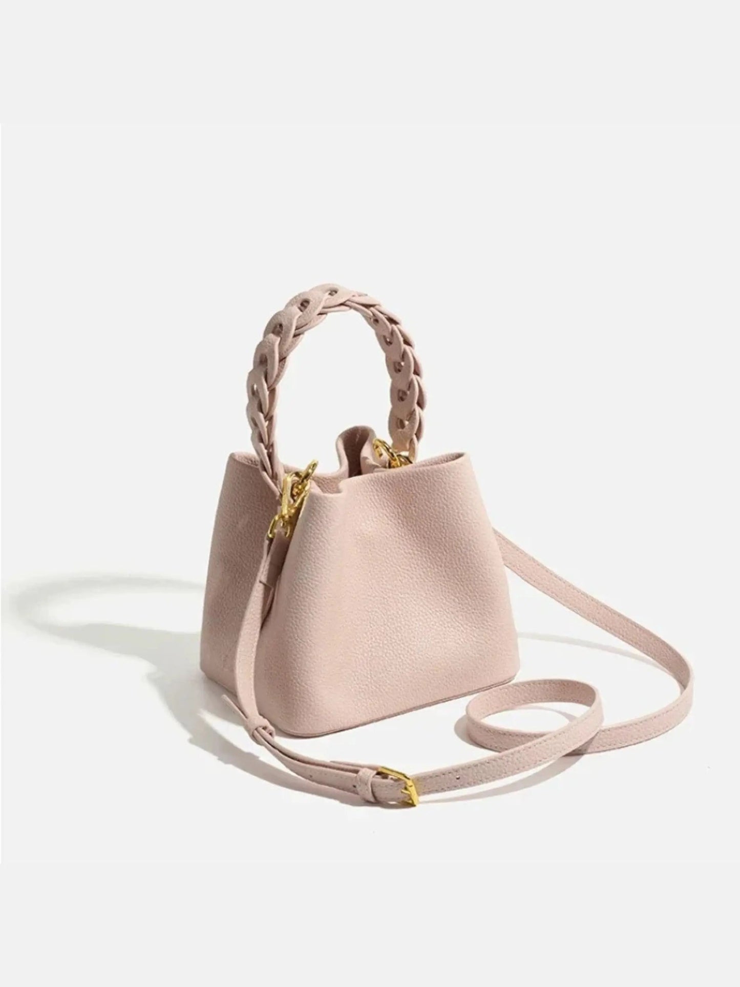 Yamina Damen Handtasche Strukturiert Geflochtener Griff