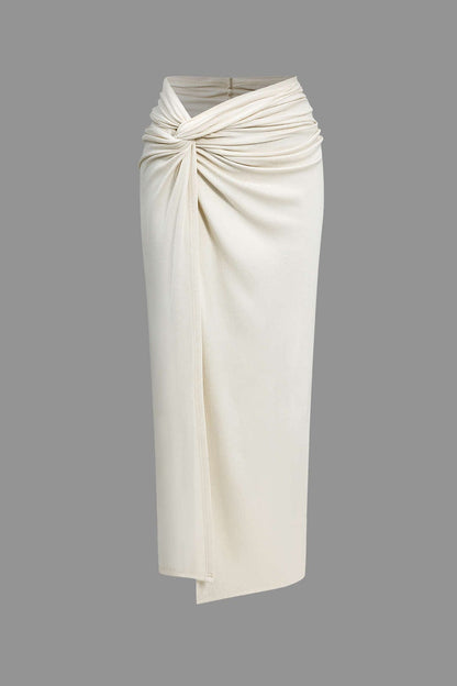 Eveline Damen Zweiteiler Set One Shoulder Wickelrock