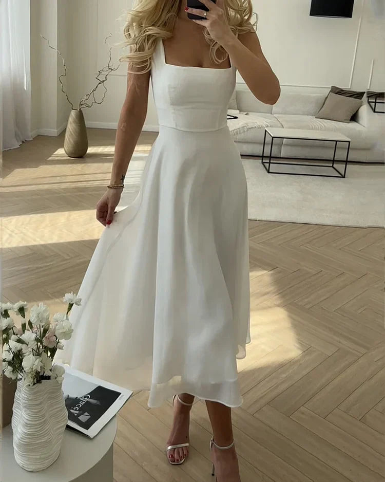 Damen Midikleid Spaghettiträger - Norvielle
