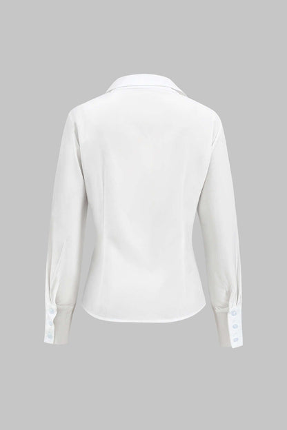 Damen Zweiteiler-Set Bluse Faltenrock Elegantes Design