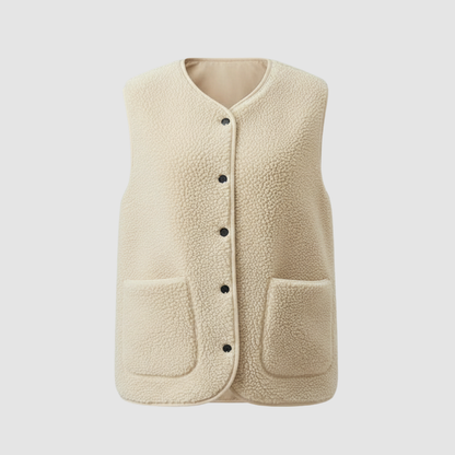 Damen Fleece-Weste Warm Elegante Winter