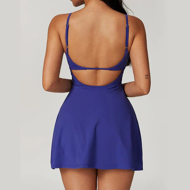 Damen Tennis Sportkleid mit Shorts atmungsaktives Material