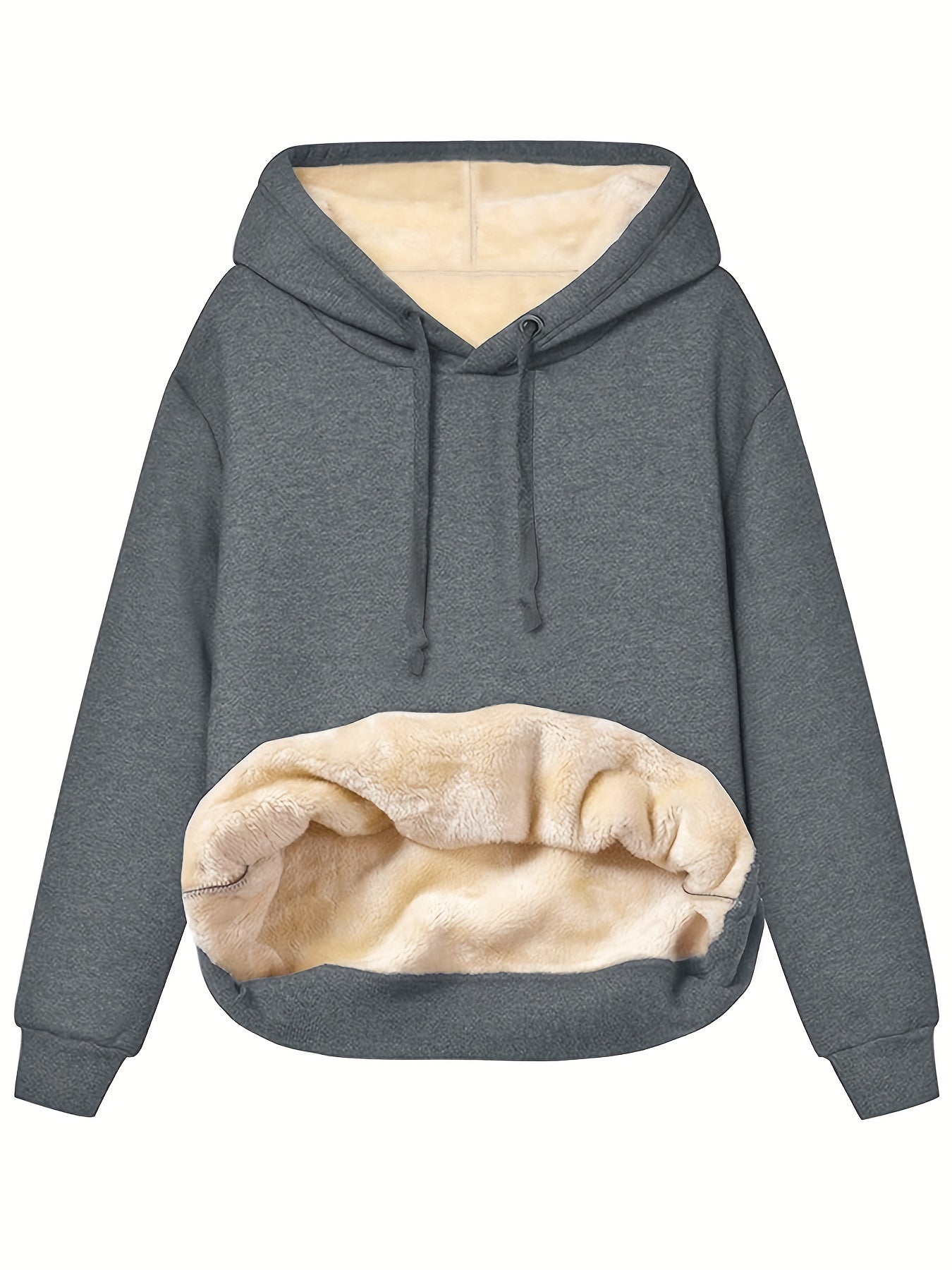 Damen Fleece Hoodie Warm Winterlich