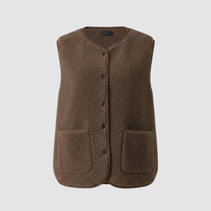 Damen Fleece-Weste Warm Elegante Winter