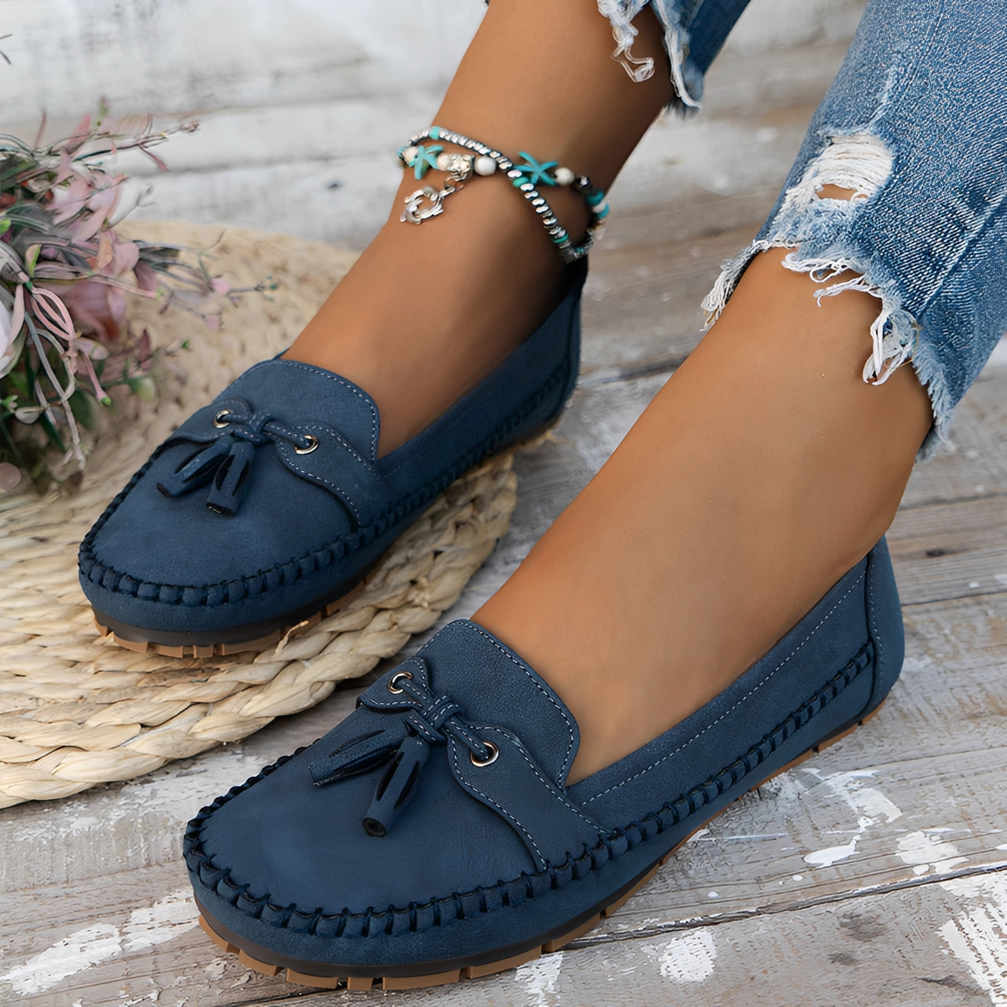 Annikae Damen Orthopädische Mokassins Elegantes Design