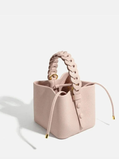 Yamina Damen Handtasche Strukturiert Geflochtener Griff