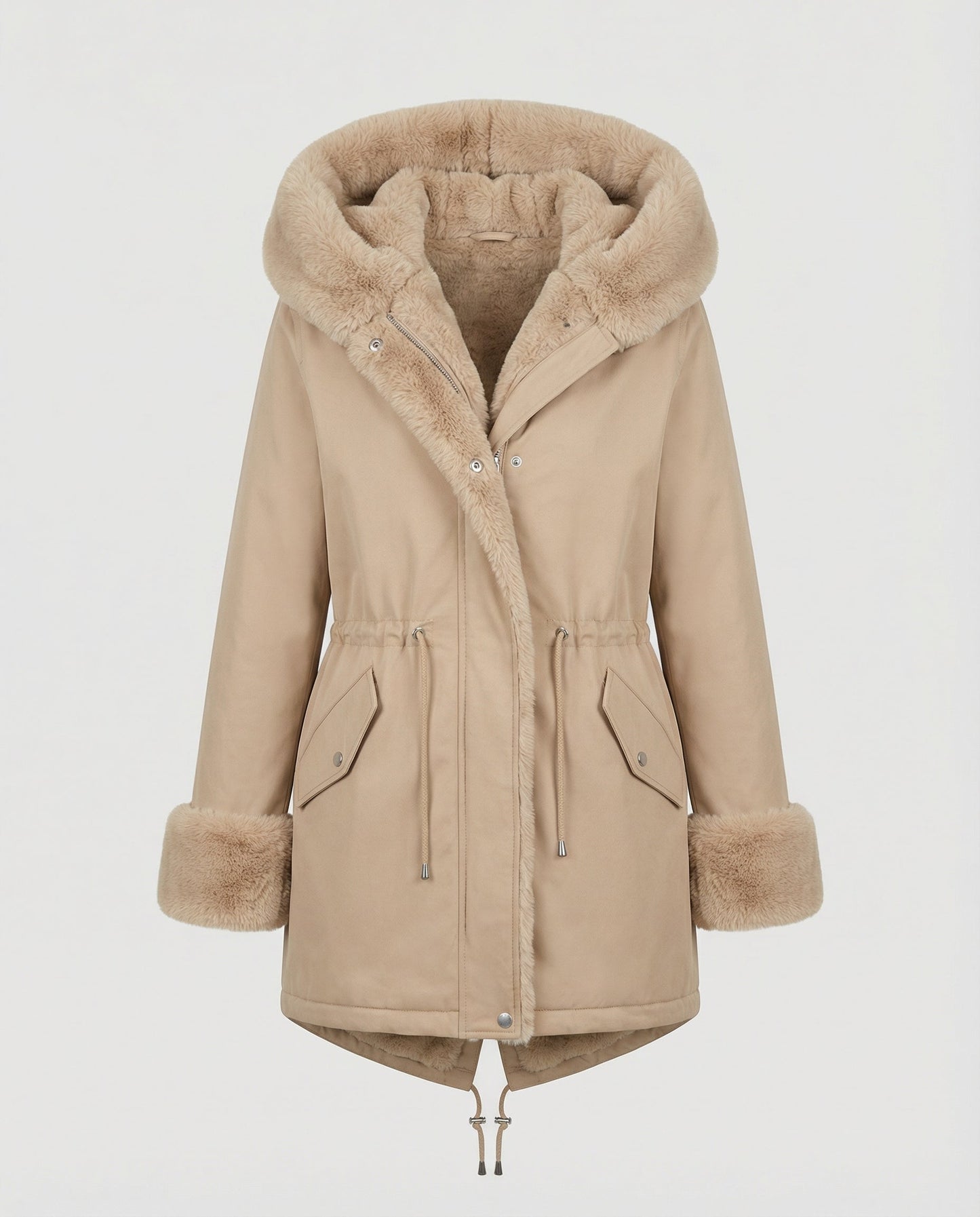 Damen Kunstpelzjacke Elegantes Design