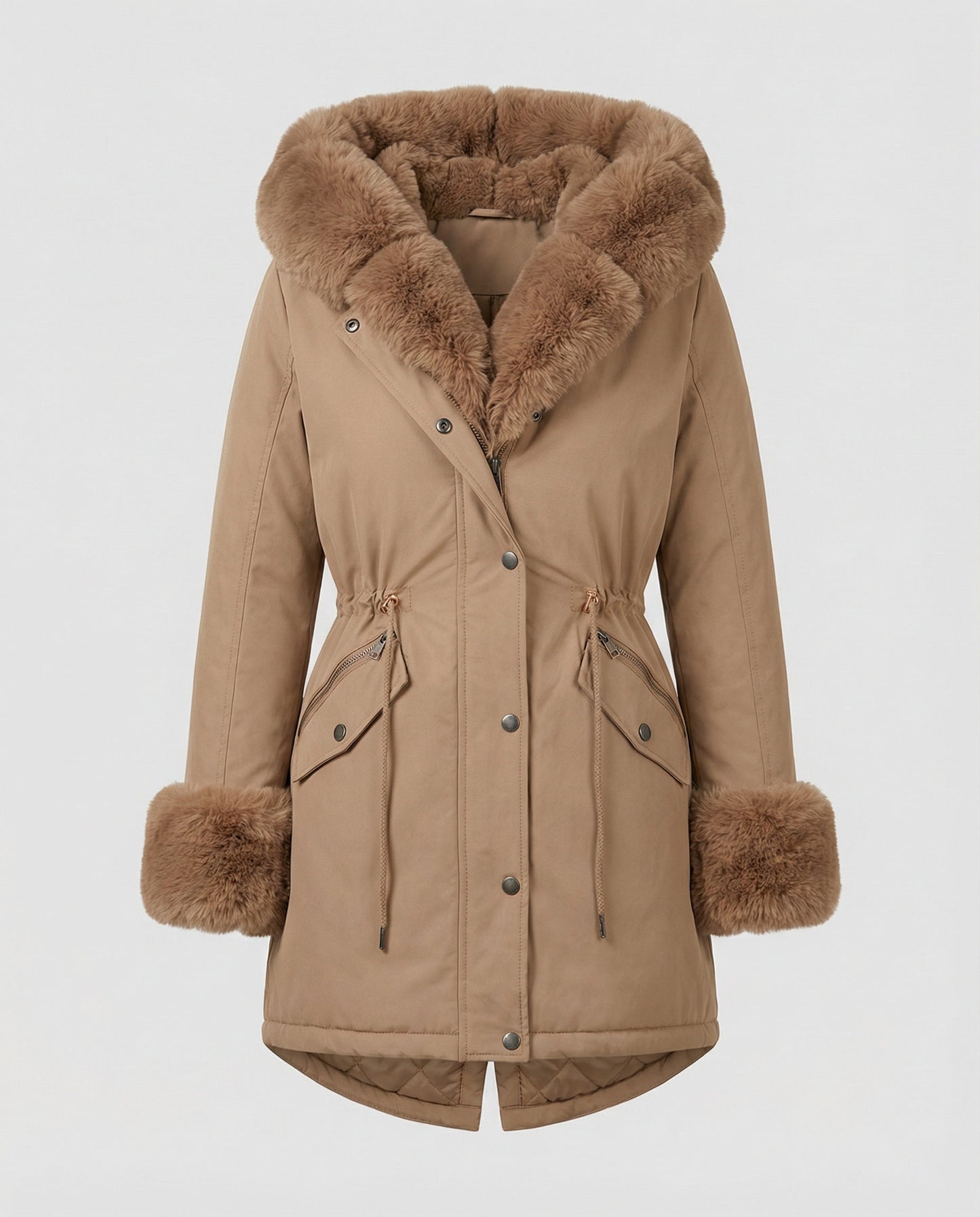 Damen Kunstpelzjacke Elegantes Design