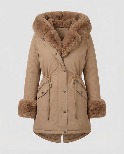 Damen Kunstpelzjacke Elegantes Design