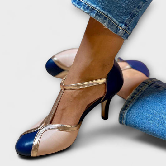 Alessia Damen Sandalen Zwei-Töne T-Riemen - Norvielle