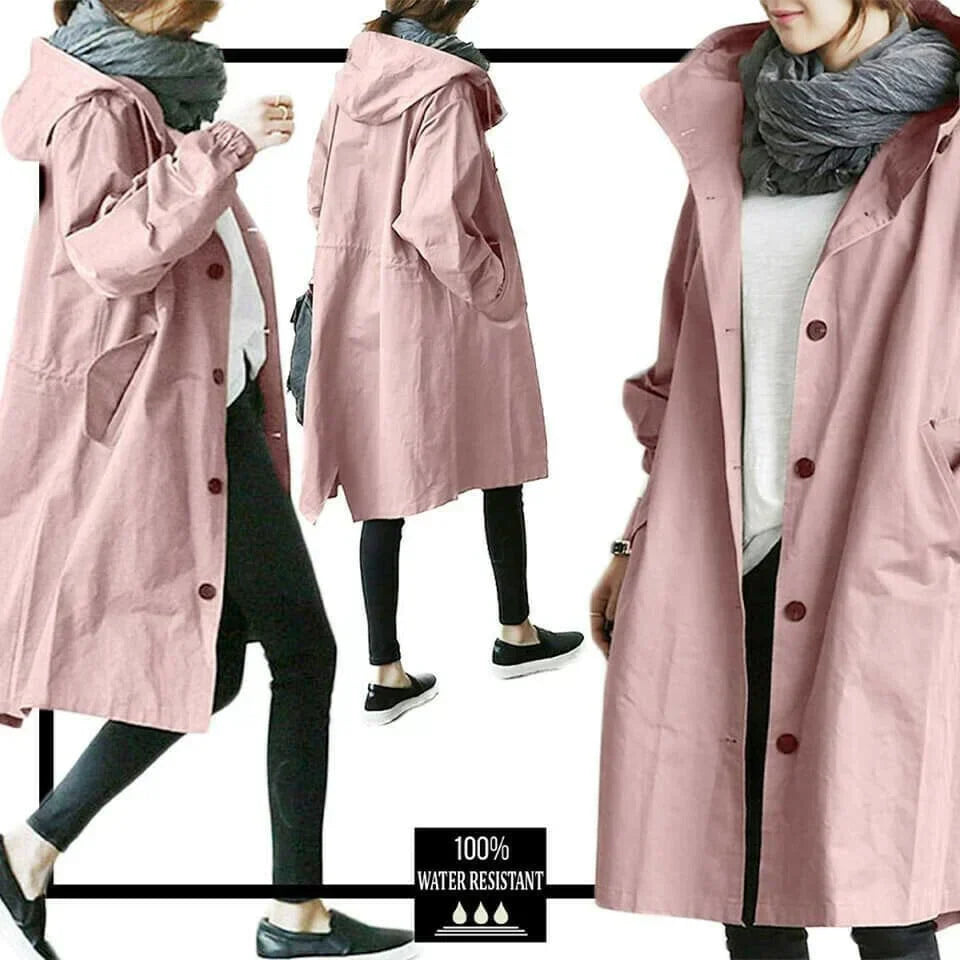 Übergroße Herren Kapuzenwindbreaker Regenjacke