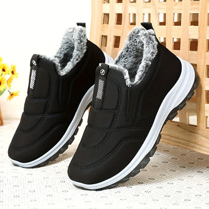 Clareth Damen Winterstiefel Knöchelhoch Warmfutter Schwarz - Norvielle