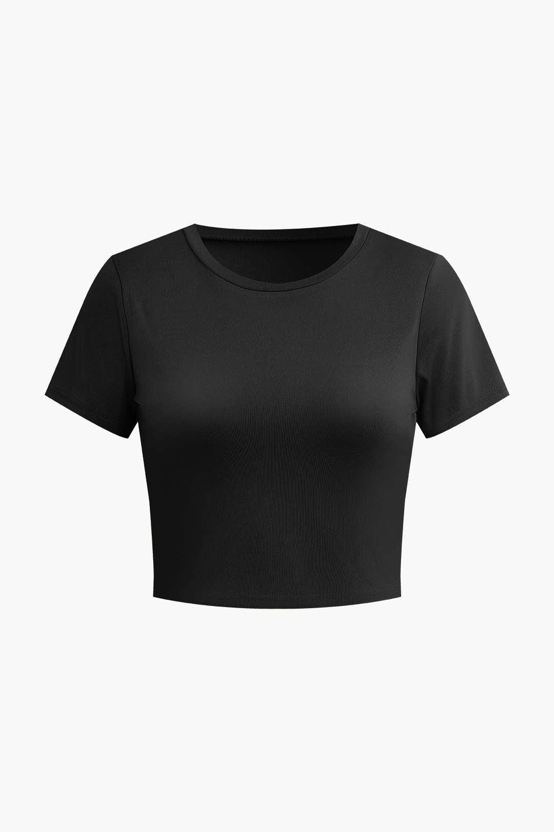 Elegantes Damen Zweiteiler-Set Crop- Palazzo-Hose