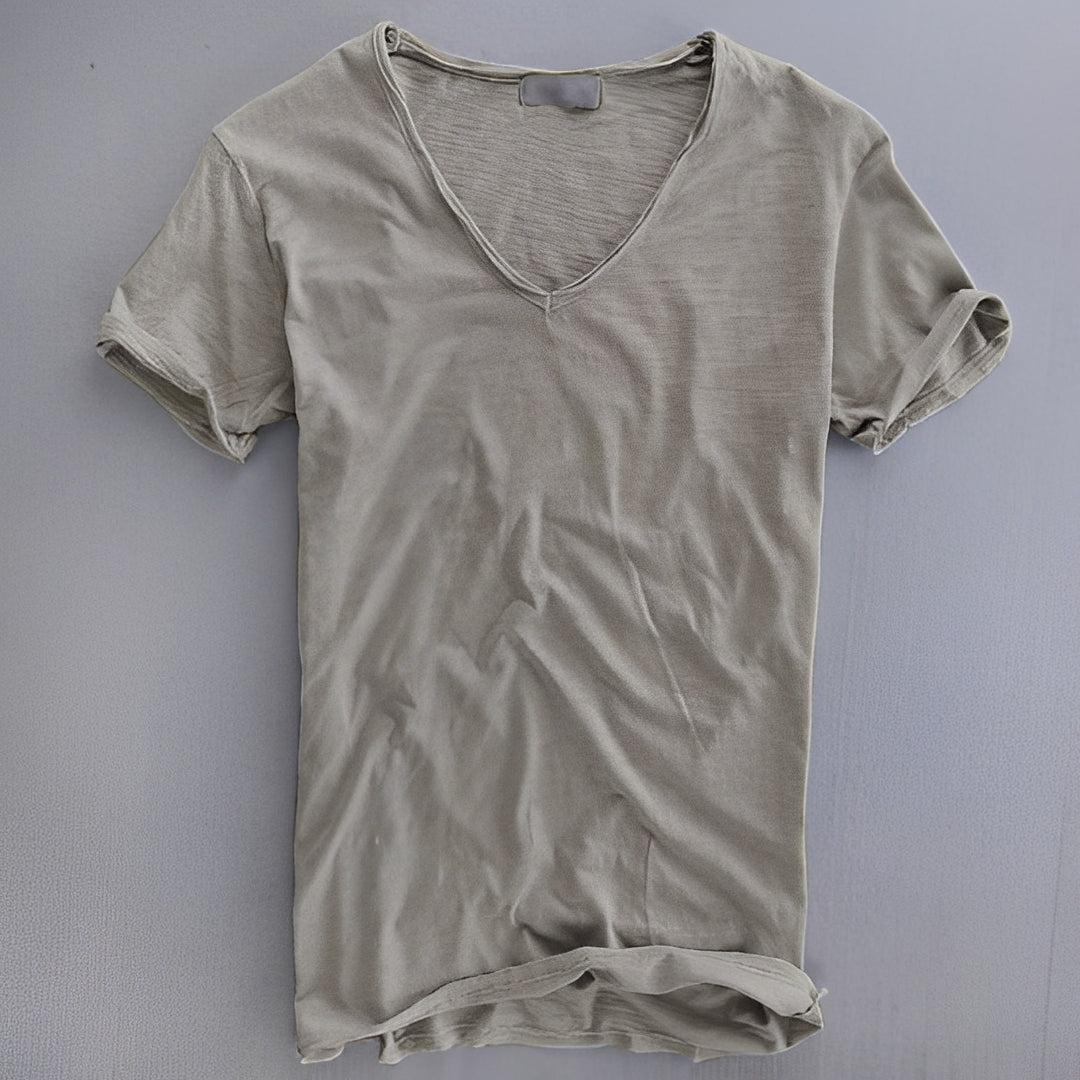 Lemuel Herren T-Shirt Baumwolle Bequem Weiß