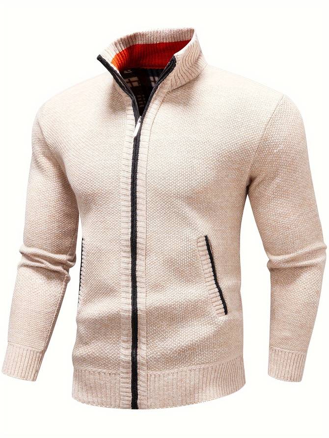 Herren Jacke Frontverschluss Reißverschluss Schwarz - Norvielle
