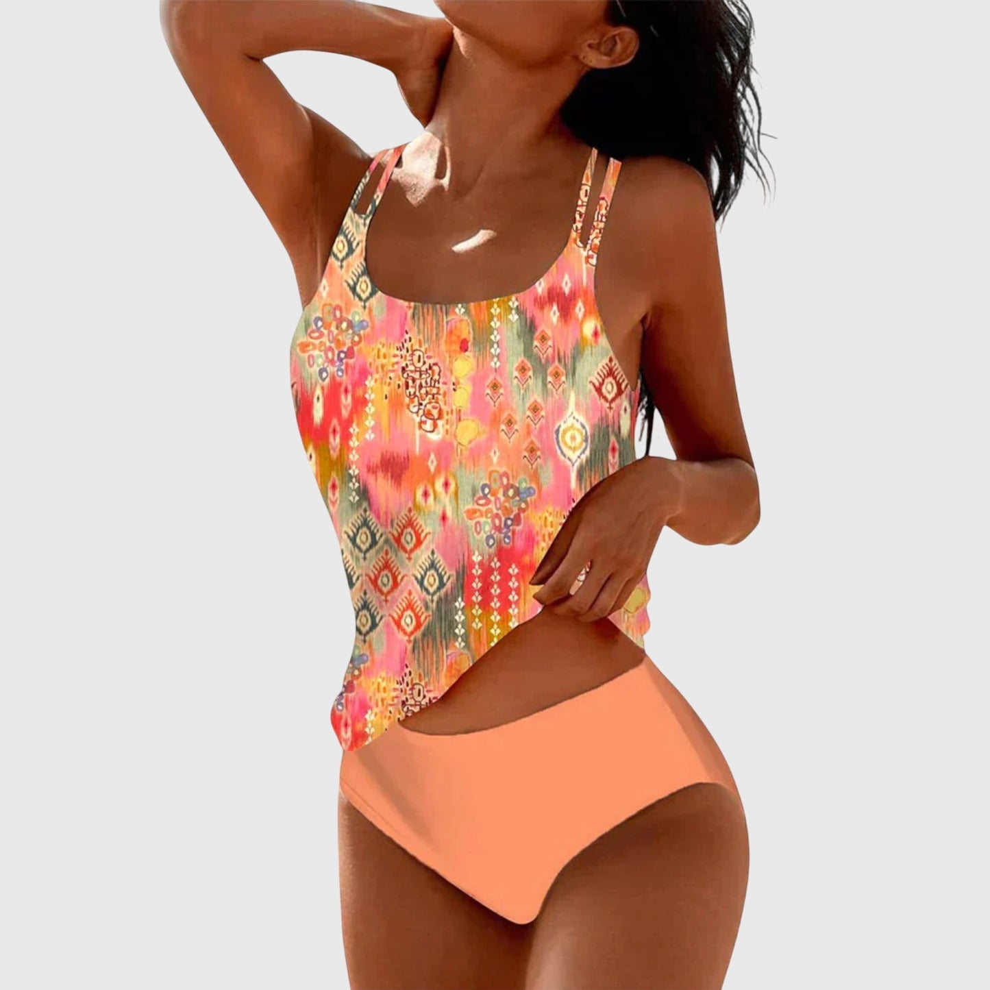 Damen Tankini Bademode Set bedruckt