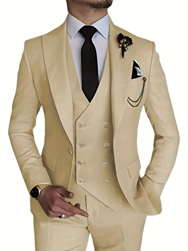 Herren Business-Anzug Blazer, Weste und Hose