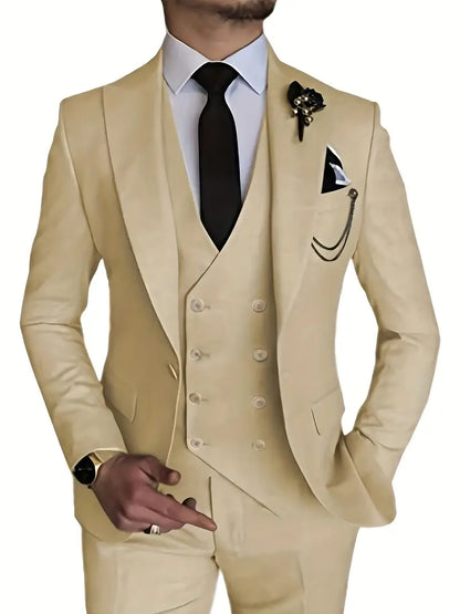 Herren Business-Anzug Blazer, Weste und Hose