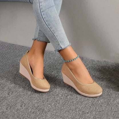 Norvielle Damen Keilschuhe Lässig
