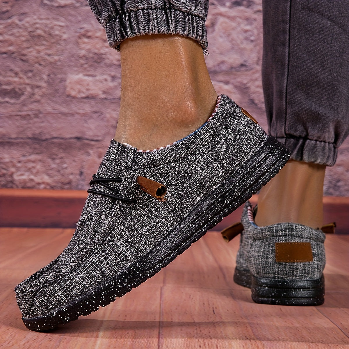Herren Mokassin Slipper Leicht Bequem Schwarz - Norvielle