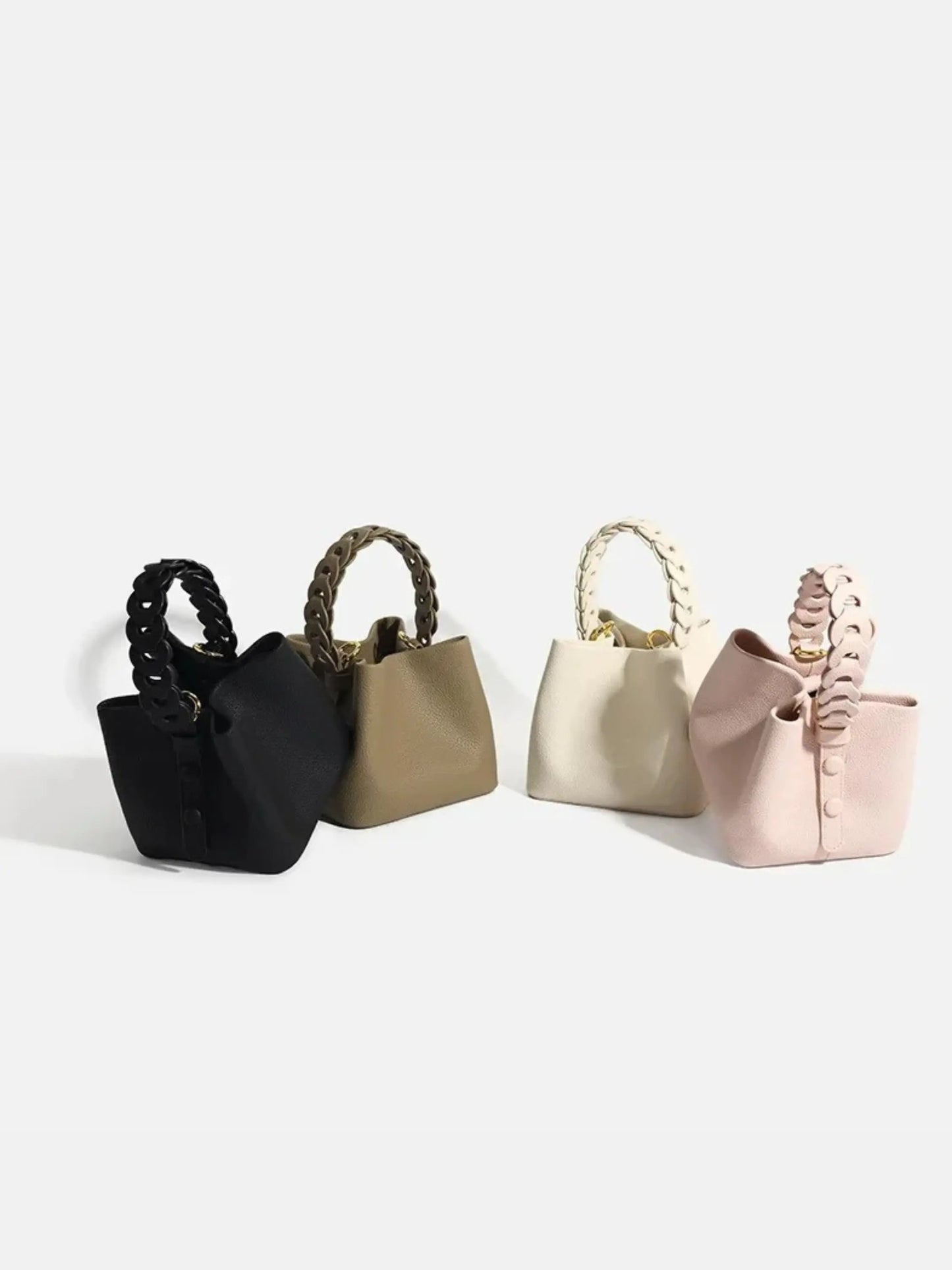 Yamina Damen Handtasche Strukturiert Geflochtener Griff