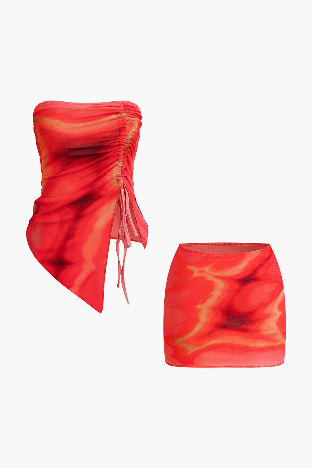 Trixie Damen Bandeau-Zweiteiler-Set Minirock - Norvielle