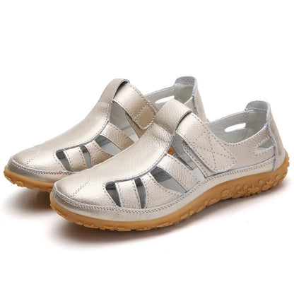 Norvielle Damen Sandalen Zeitlos Leder