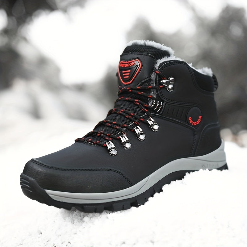 Herren Winterschuhe Schnürstiefel Warmfutter Robust