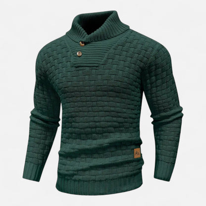 Herren Strickpullover Knopfleiste Klassisch Einfarbig - Norvielle