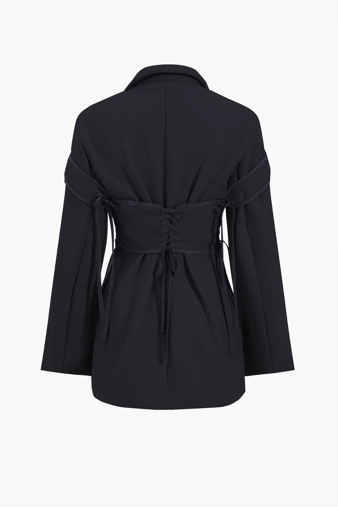 Damen Zweiteiler-Set Blazer Korsett-Schnürung
