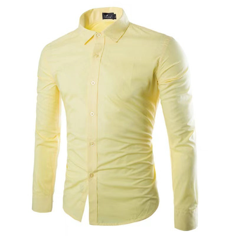 Herren Slim-Fit Hemd Atmungsaktives Bügelfrei - Norvielle