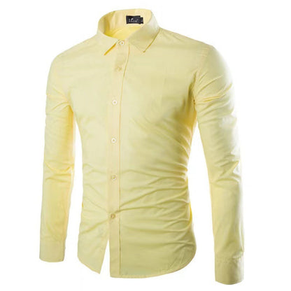 Herren Slim-Fit Hemd Atmungsaktives Bügelfrei - Norvielle