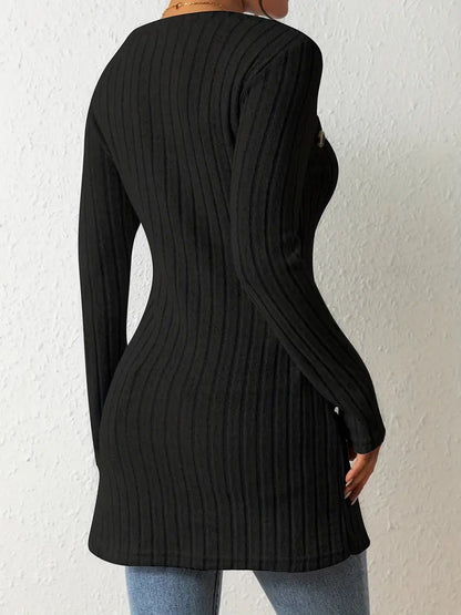 Norvielle Damen Gerippter Pullover