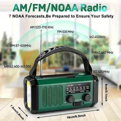 Notfallradio StormMate X10 mit Powerbank 10.000mAh Solar und LED-Licht