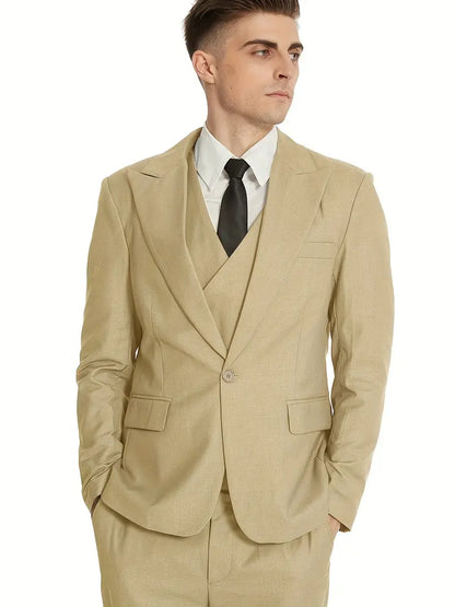 Herren Business-Anzug Blazer, Weste und Hose