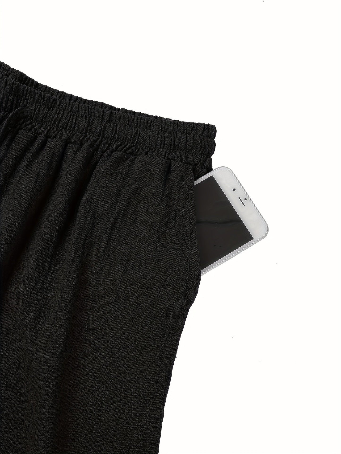 Herren Leinenhose Lang Komfortabel