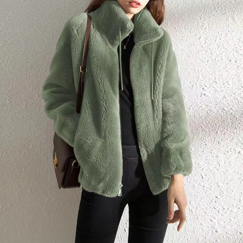 Norvielle Damen Lederjacke Modisch
