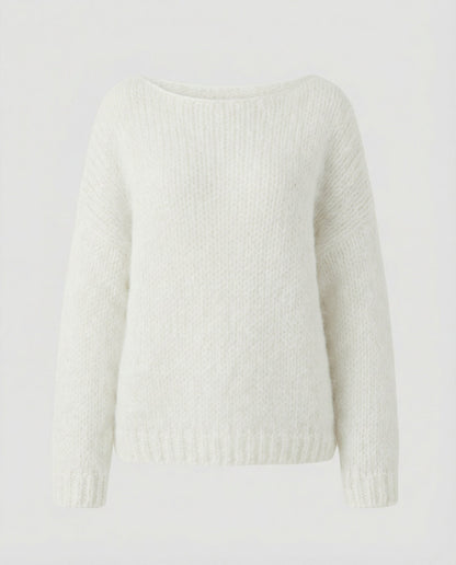 Damen Oversized Pullover U-Ausschnitt