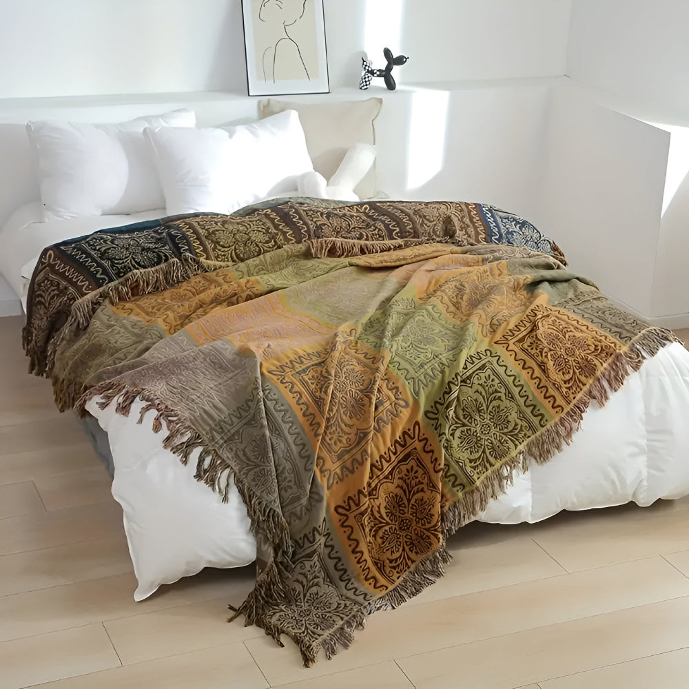 Mandala Wurfdecke Quasten Dekor