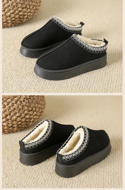 Bequeme Herren Loafers Warm Lederschuhe