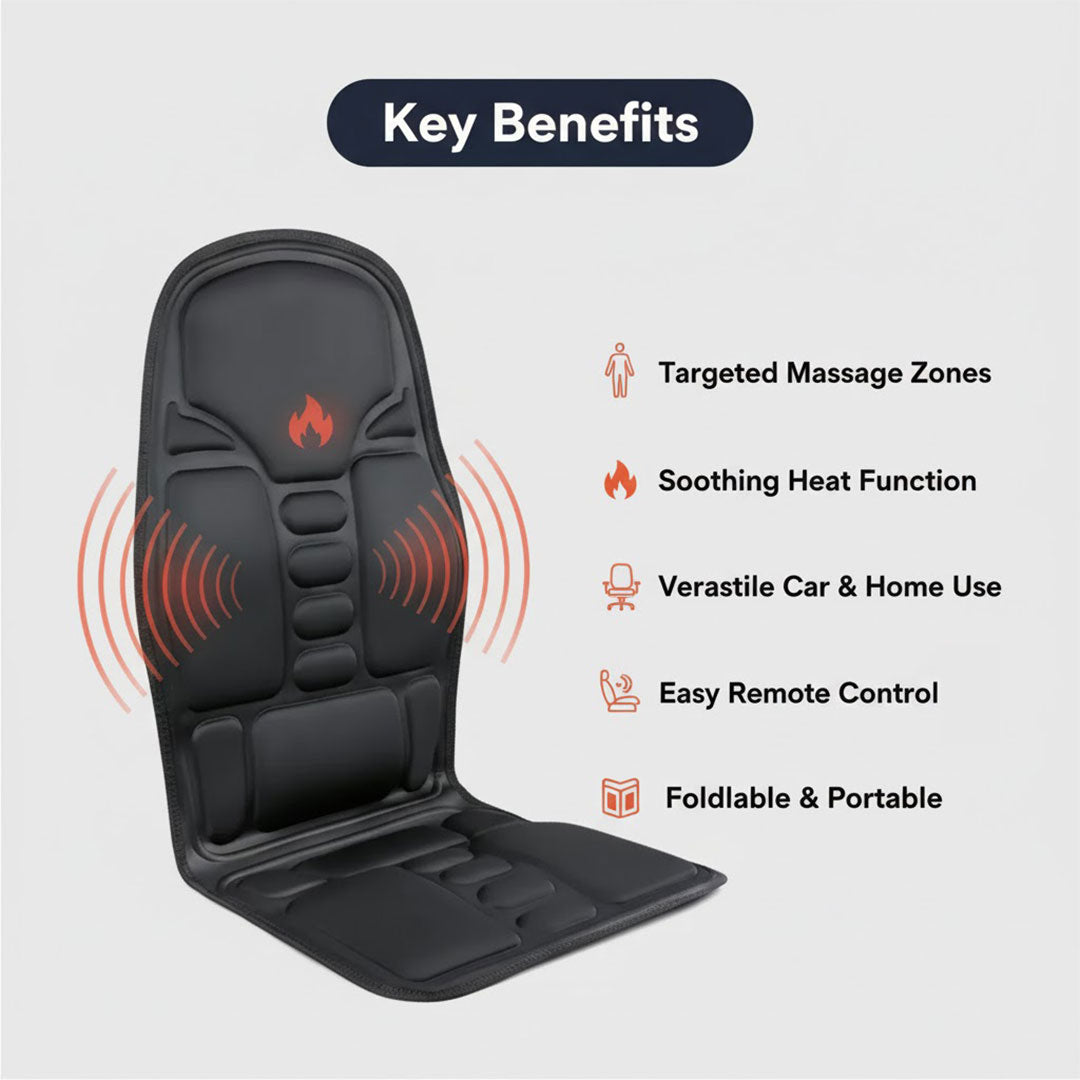 Heizbares Massagekissen für Stuhl und Auto mit Vibrationsknoten