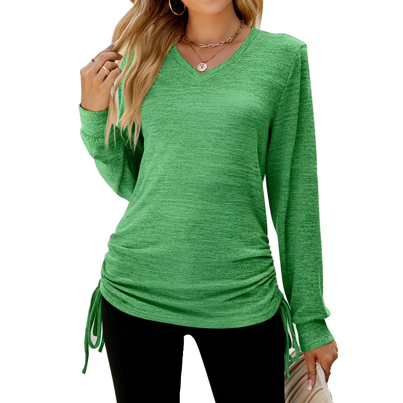 Damen V-Ausschnitt Elegantes Design