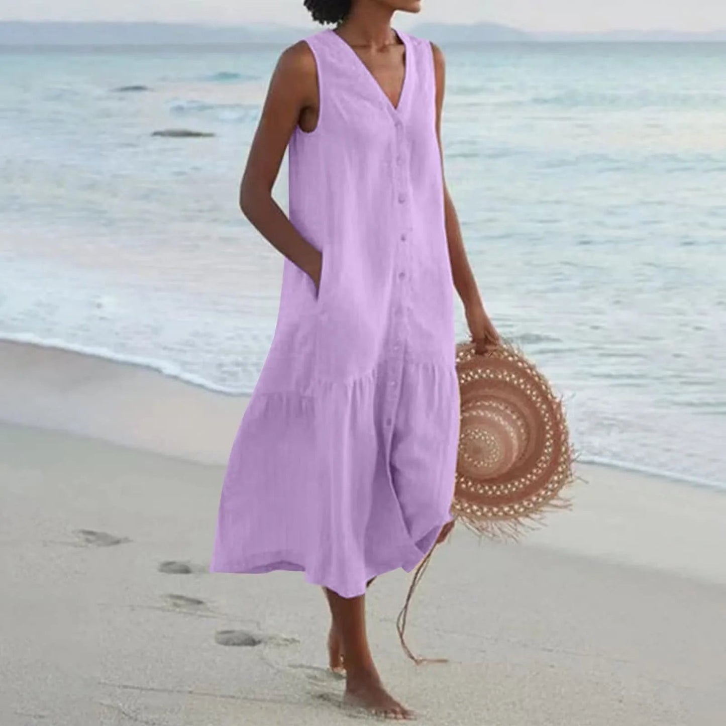 Damenkleid V-Ausschnitt