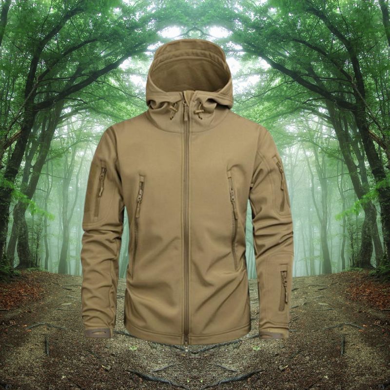 Herren Outdoor Jacke Wasserdicht Gerade Form