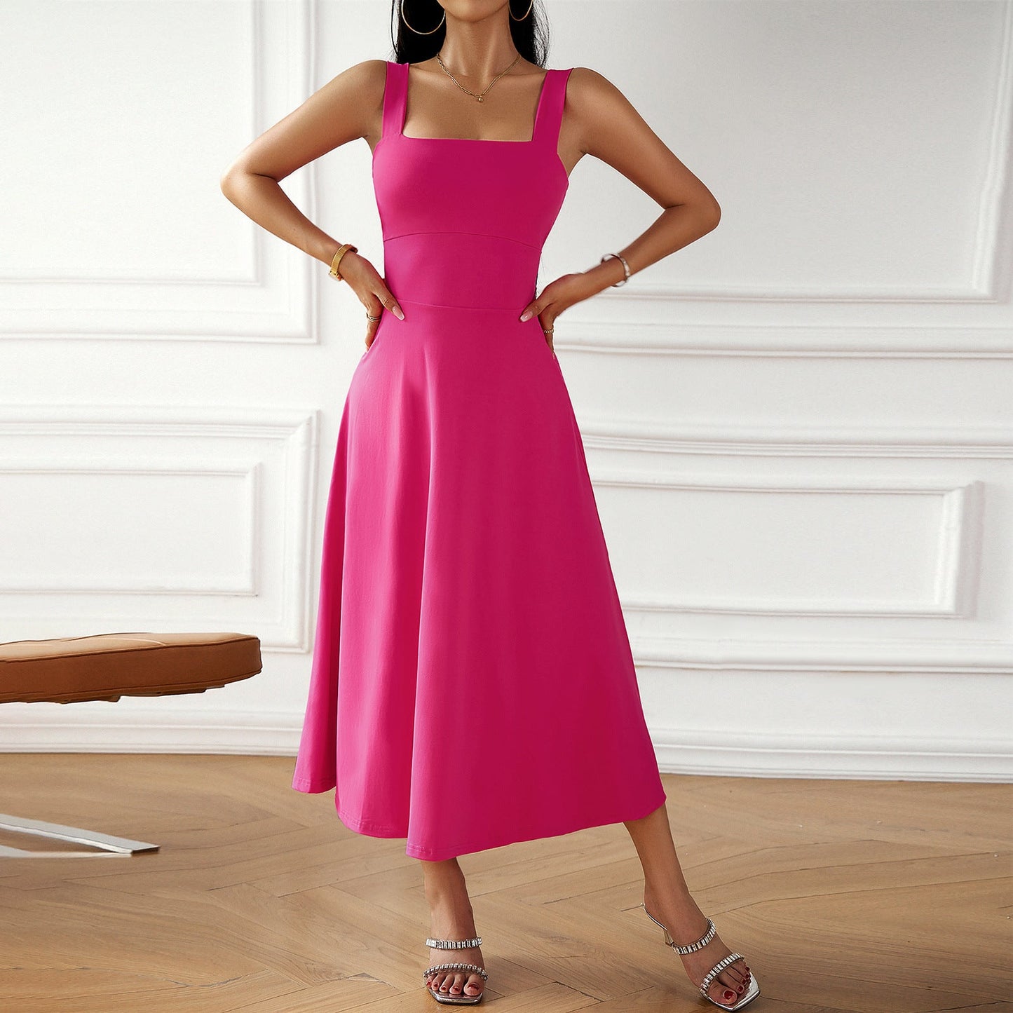 Elegantes Damen Ärmelloses Kleid