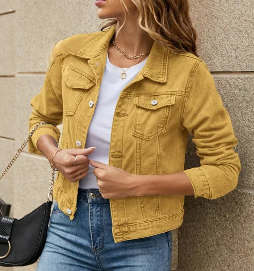 Norvielle Damen Denimjacke Lässig