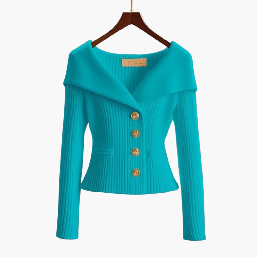 Kenny Damen Rippenstrick Cardigan Knopfverschluss