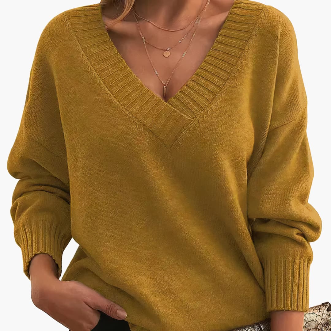 Damen Elegant Pullover Langarm